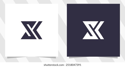 letra sk ks logotipo design vetor
