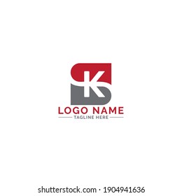 plantilla vectorial de diseño de logotipo de letra SK
