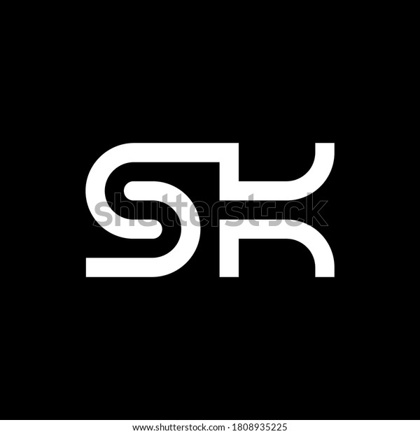 Letter Sk Logo Design Template Stock Vector (Royalty Free) 1808935225