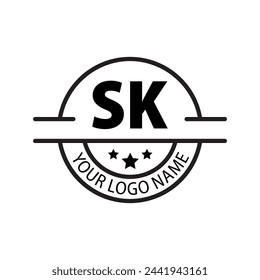 letter SK logo. SK. SK logo design vector illustration for creative company, business, industry
