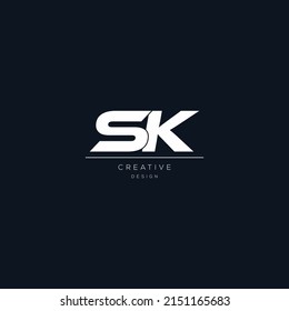 Letter SK logo icon design template elements