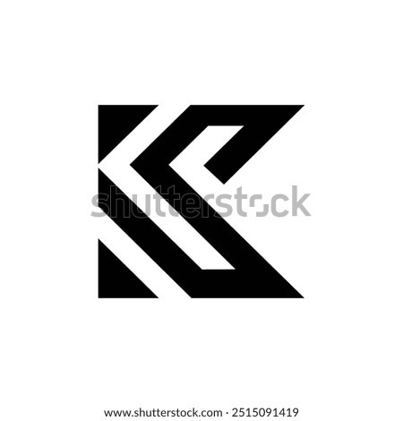 Letter Sk modern line art elegant monogram logo