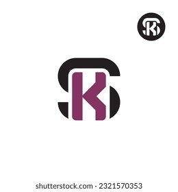Diseño de logotipo de monograma SK