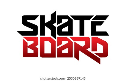 vetor de design de quadro de skate de letras