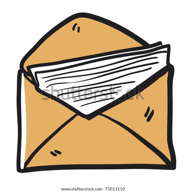 Letter Sketch Envelope Drawing Mail Image Stock Vector (Royalty Free