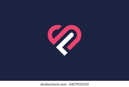 letter sl with love logo icon design vector design template inspiration 