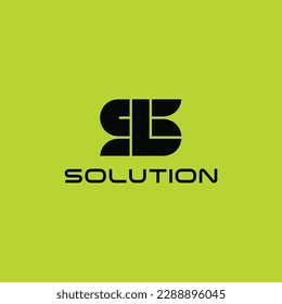 Letter SL or LS bold minimal logo design vector illustration