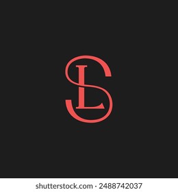 Letter SL or LS elegant logo vector illustration template