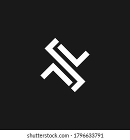 Carta SL Monograma moderno Resumen Logotipo de negocio creativo