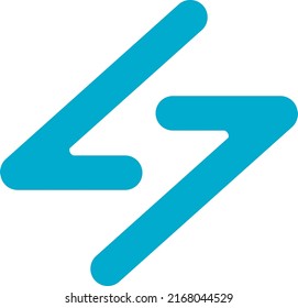 letter S,L,7, shaped Flash Thunderbolt Energy Power Logo design vector template linear style. Fast speed electric battery logotype concept icon.