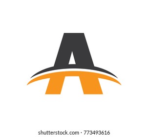 letter a slash vector logo design