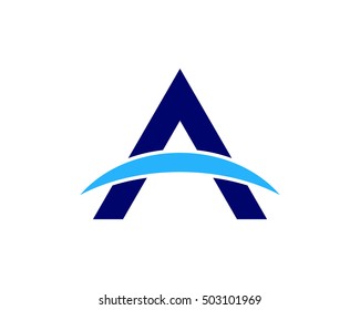 Letter A Slice Logo Design Template