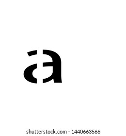 Letter a sliced in flat style suitable for business logo
