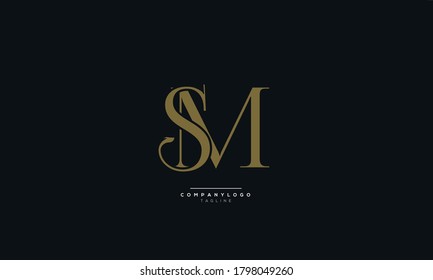 Letter Sm Business Logo Design Alphabet Stock Vector (Royalty Free ...