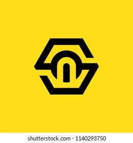 letter sm logo design vector