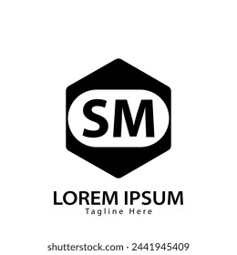 letter SM logo. SM. SM logo design vector illustration for creative company, business, industry
