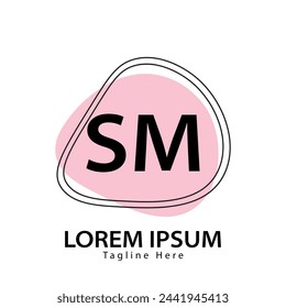 letter SM logo. SM. SM logo design vector illustration for creative company, business, industry
