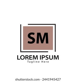 letter SM logo. SM. SM logo design vector illustration for creative company, business, industry
