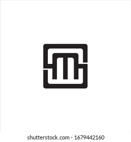 letter sm, ms logo design royalty free vector image