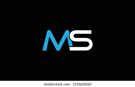 Letter Sm Ms Logo Design Creative Stock Vector (Royalty Free ...