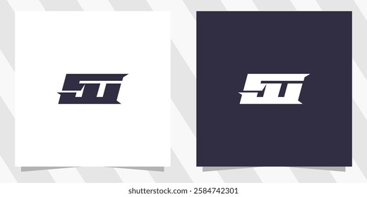 letter sm ms logo design