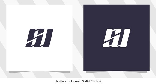 letter sm ms logo design