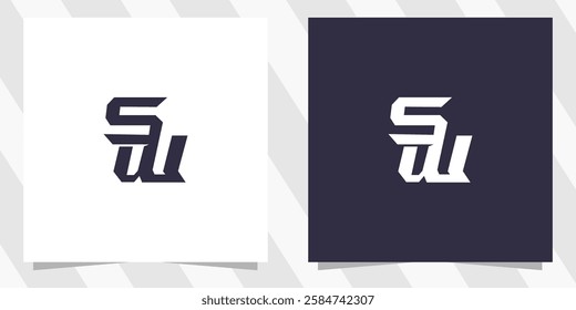 letter sm ms logo design