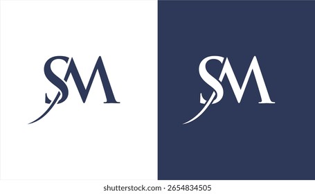 Carta SM MS Logo Design, Criativo SM Monograma MS Vetor Elemento de Modelo