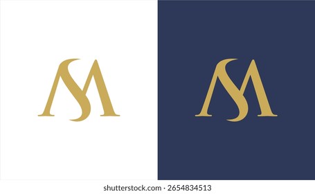 Carta SM MS Logo Design, Criativo SM Monograma MS Vetor Elemento de Modelo