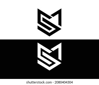 Letter SM And MS Logo Monogram Vector Design Template Symbol.