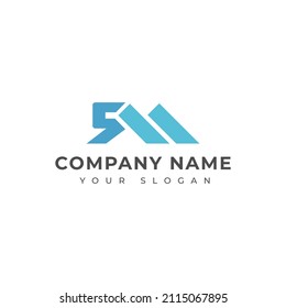 Letter SM, RM logo vector design