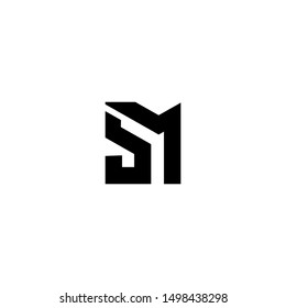 Letter Sm S M Logo Design Stock Vector Royalty Free