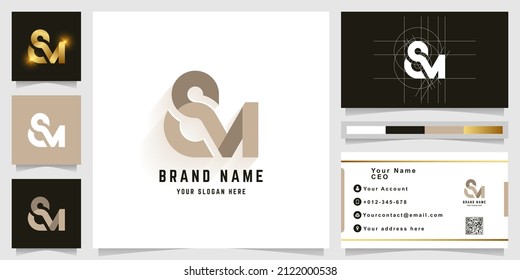 Letter SM or SN monogram logo