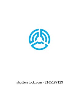 Letter SMC SEC Circle Globe World Earth Logo created Neatly Minimal Simple Modern