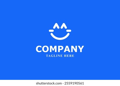 letter a smile minimal modern logo
