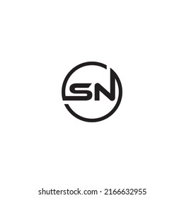 Letter Sn Circle Logo Created Neatly Stock Vector (Royalty Free ...