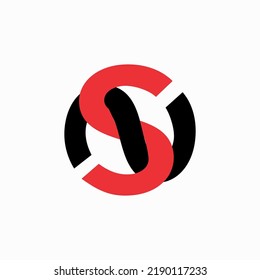 Letter SN circle logo vector creative design 