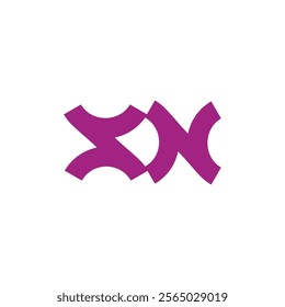 letter sn curves linked triangle simple logo vector 
