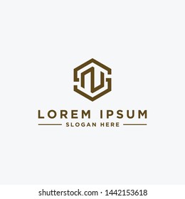 Letter SN Initial icon / Monogram.- Vector inspirational logo design 