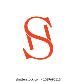 letter sn linked logo vector