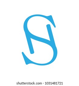 letter sn linked logo vector