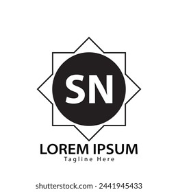letter SN logo. SN. SN logo design vector illustration for creative company, business, industry
