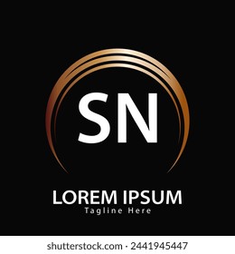 letter SN logo. SN. SN logo design vector illustration for creative company, business, industry
