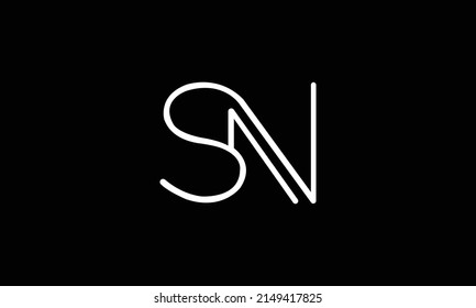 Letter Sn Monogram Logo Professional Letter Stock Vector (royalty Free 