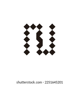 Letter sN Ns s N squares geometric simple symbol logo vector