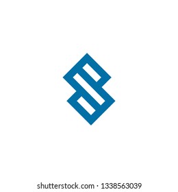 letter sn or sh logo vector