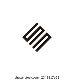 Letter Sn square, elegant geometric symbol simple logo vector
