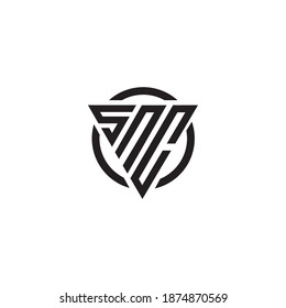 Letter SNC triangle monogram cool modern simple logo concept