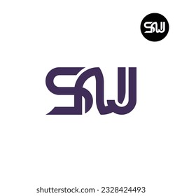 Letter SNJ Monogram Logo Design