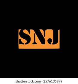 letter snj text logo design vector